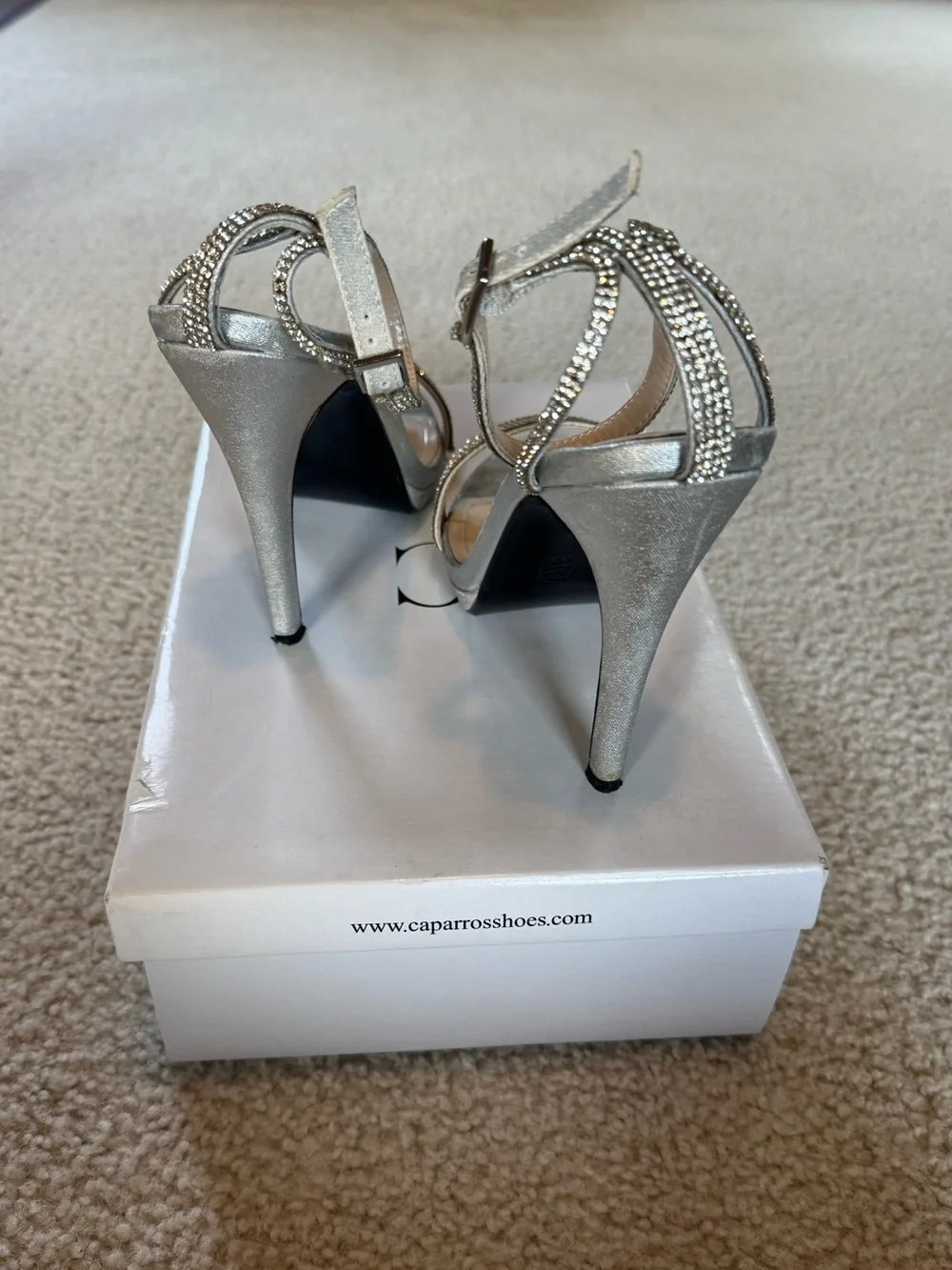 Silver Rhinestone Heels